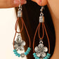 Western Fashion Flower Beaded Hook Drop Earrings