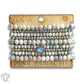 Ombre faceted bead bracelet with Austrian crystal