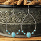 Western Turquoise Water Drop Hook Earrings
