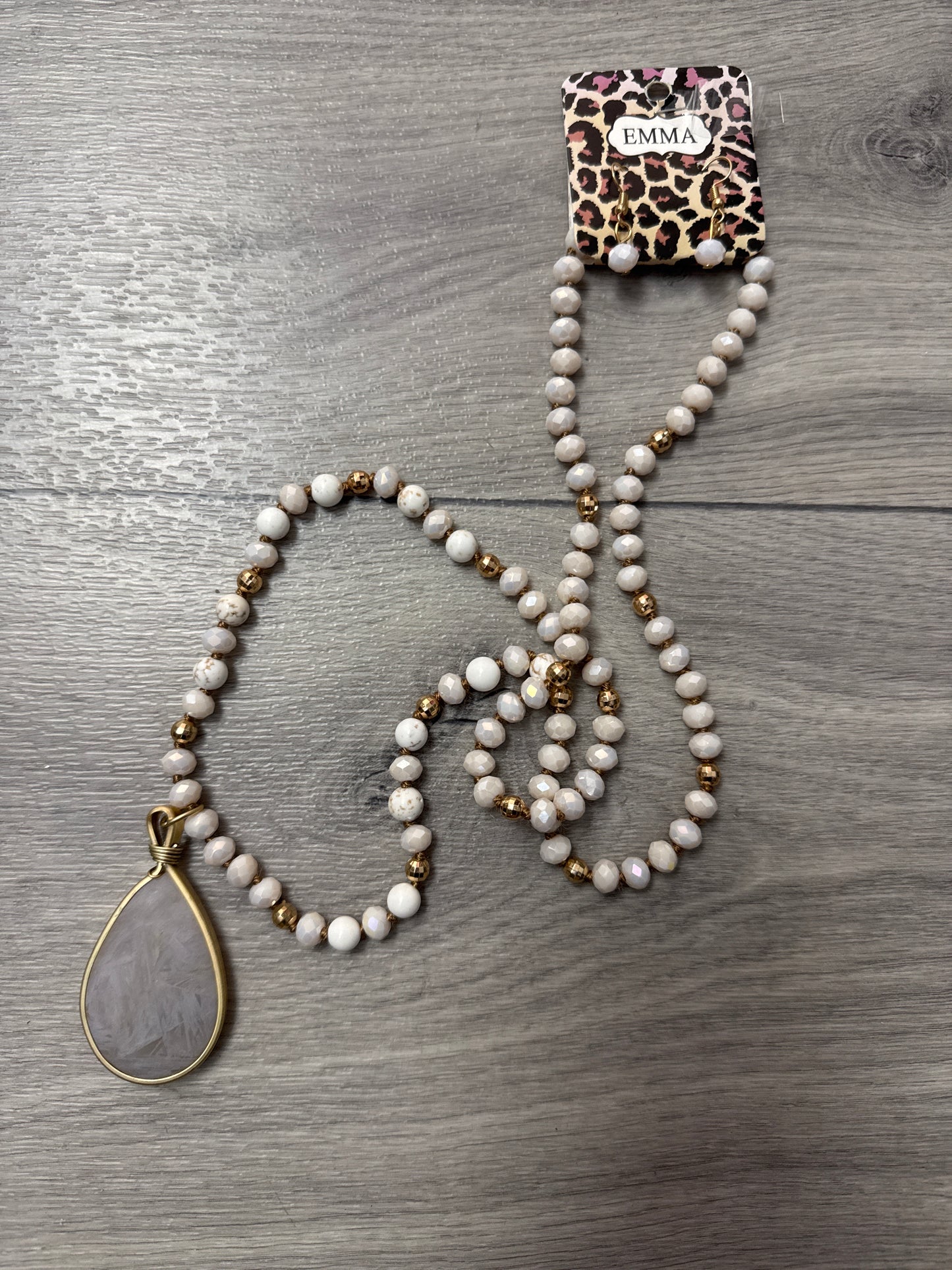 Natural Stone With Beads