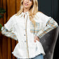 Distressed Plaid Denim Jacket