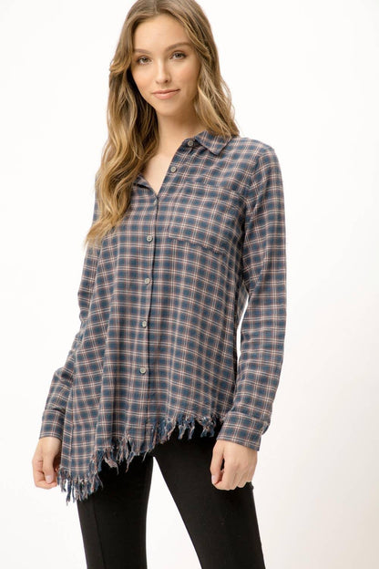 Plaid Flannel Shirt - Southern Sassy Boutique