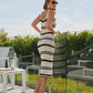 Striped Knit Maxi Dress