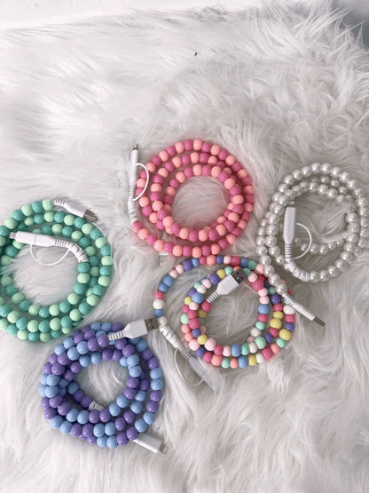 Beaded Data Cable 2 in 1 type-c to ip15 - Southern Sassy Boutique