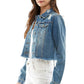 Ladies Distressed Denim Jacket