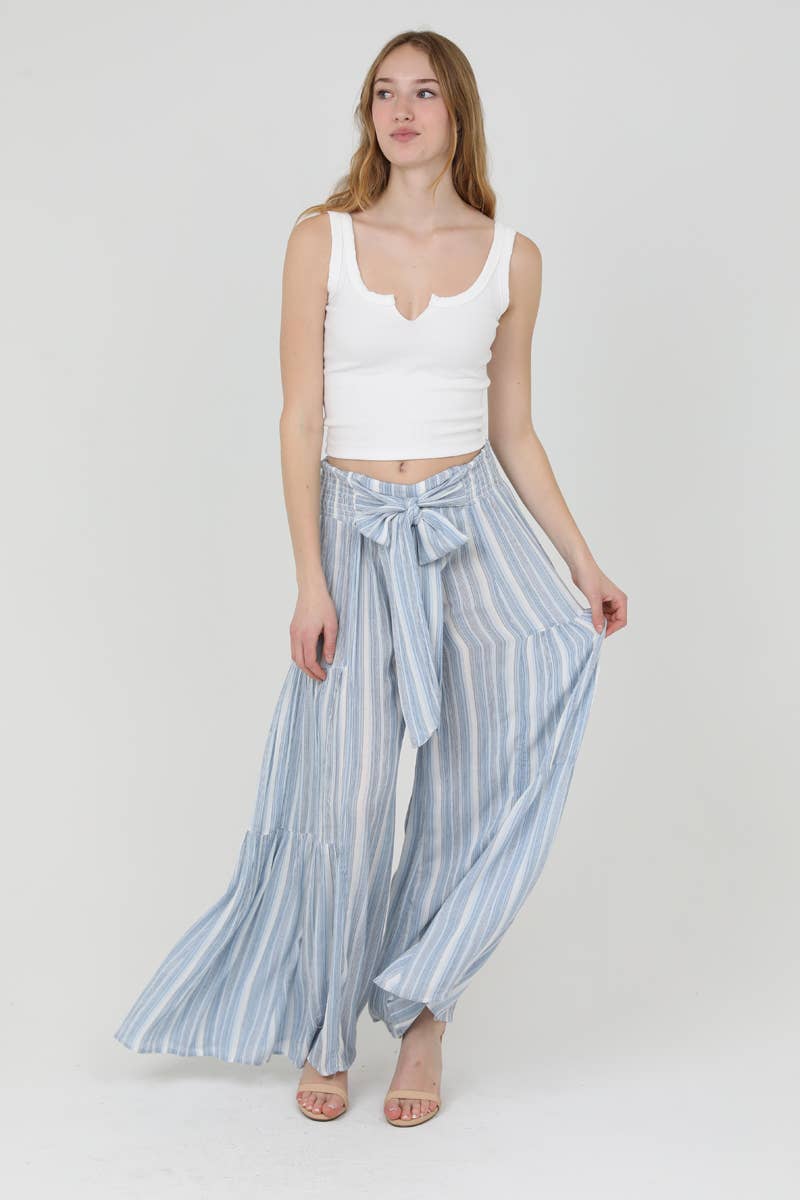 Boho Striped Wide Leg Pants