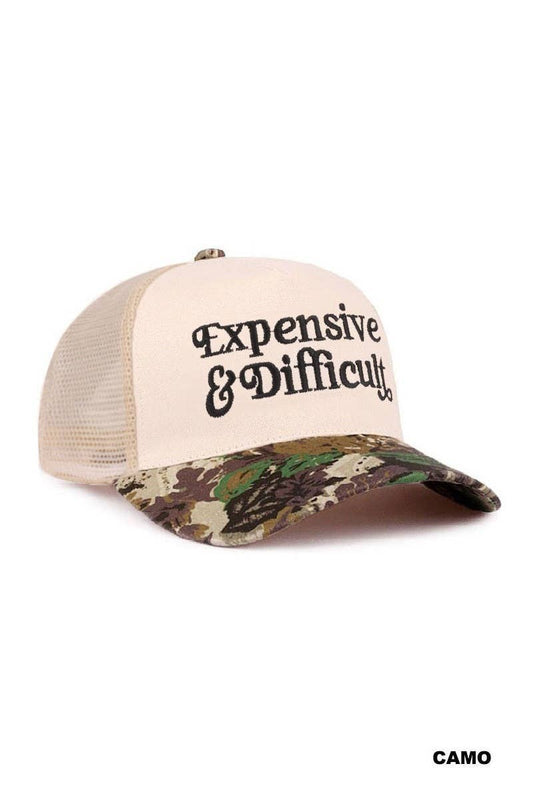 Expensive & Difficult Mesh Snapback Ball Cap