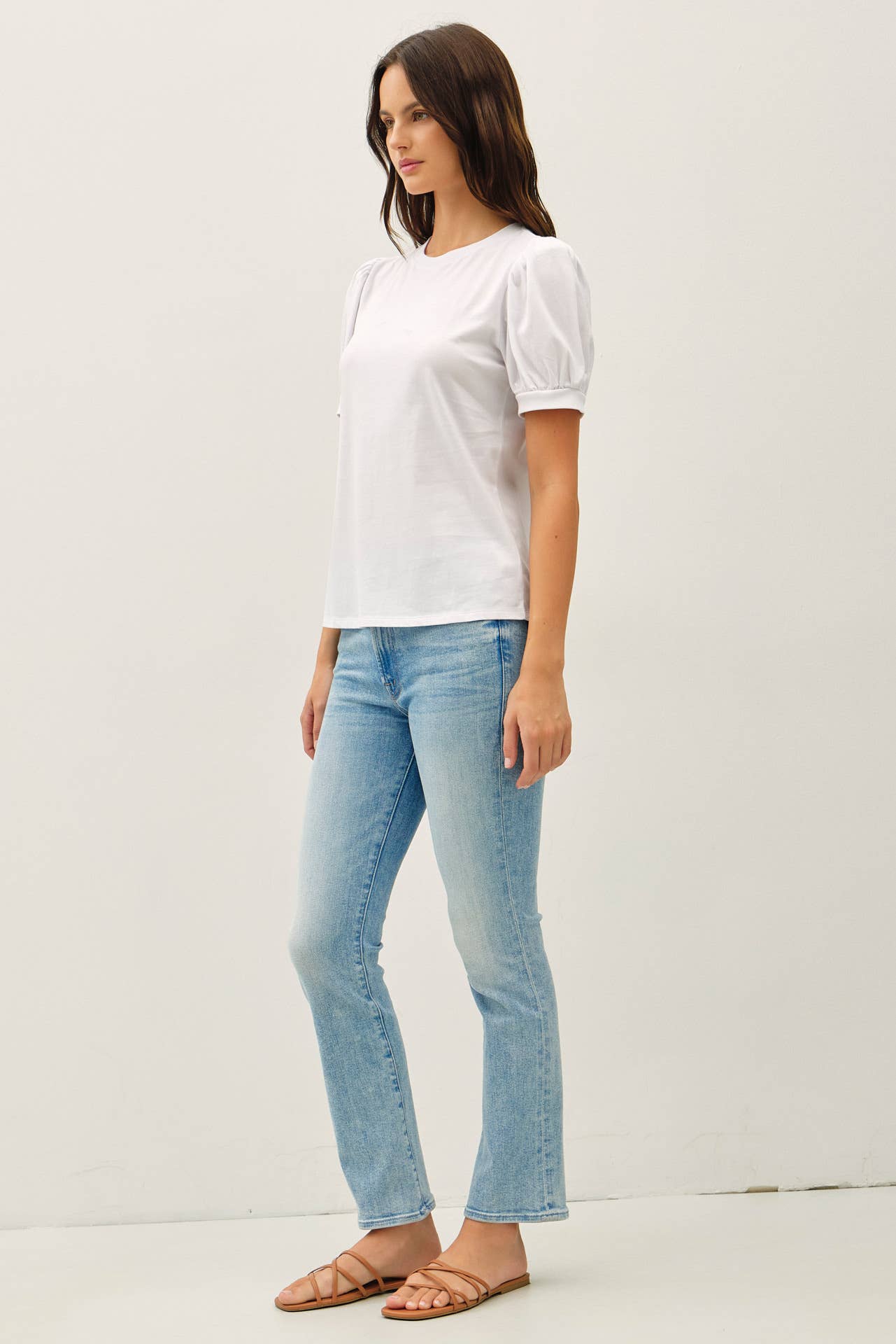 COTTON JERSEY PUFF SLEEVE T-SHIRTS