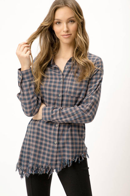 Plaid Flannel Shirt - Southern Sassy Boutique