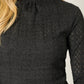 Lettuce Edge Detail Mock Neck Top