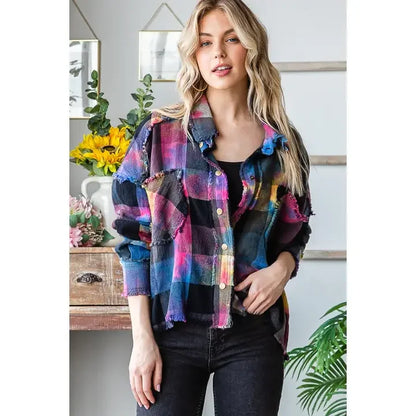 Multicolor Dyed Buffalo Check Flannel - Southern Sassy Boutique