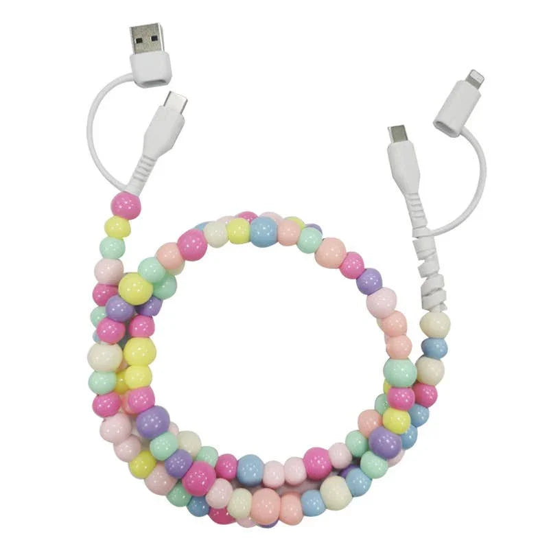 Beaded Charging Cable 2 in 1 Charger - Southern Sassy Boutique