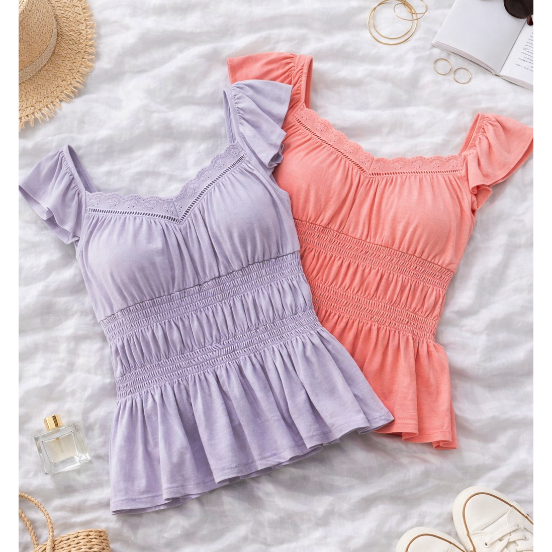 Smoked Cap Sleeve Top