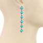 Western Stone Drop Stud Earrings
