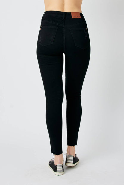 HW Heavy Destroy Raw Hem Skinny