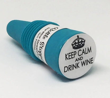 Keep Calm and Drink Wine Bottle Stopper - Southern Sassy Boutique