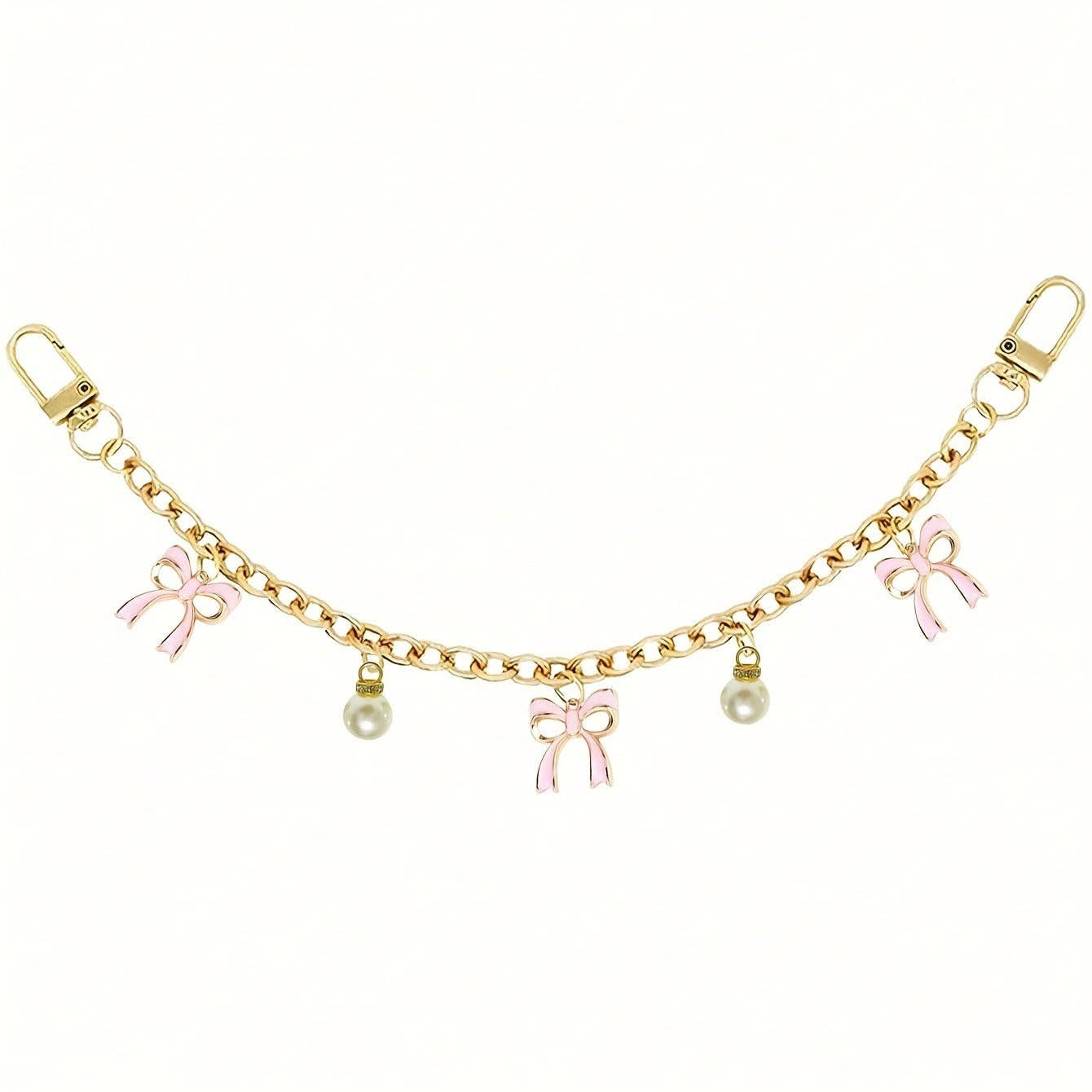 Elegant Bow Knot Pearl Chain Bag Charm DP25H622