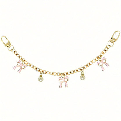 Elegant Bow Knot Pearl Chain Bag Charm DP25H622