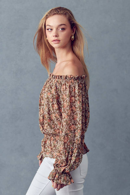 Off-Shoulder Floral Top