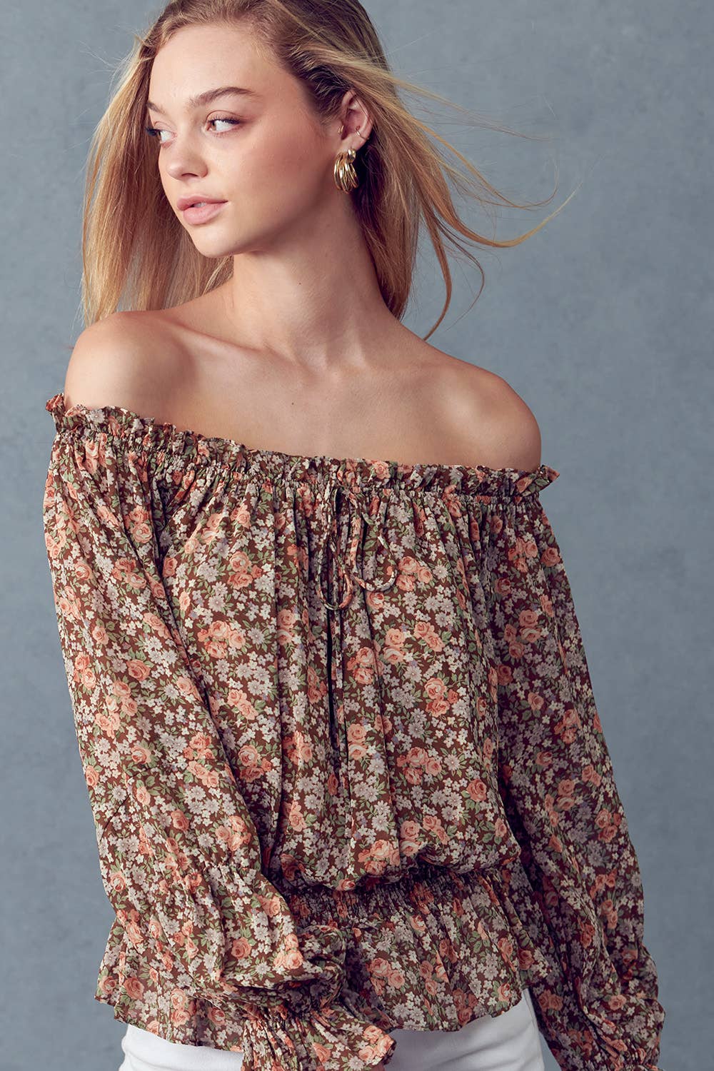 Off-Shoulder Floral Top