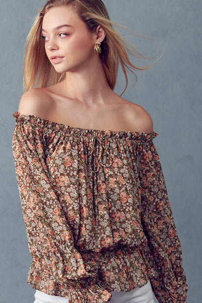Off-Shoulder Floral Top