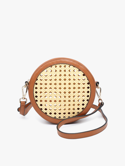 Rattan Circular Crossbody