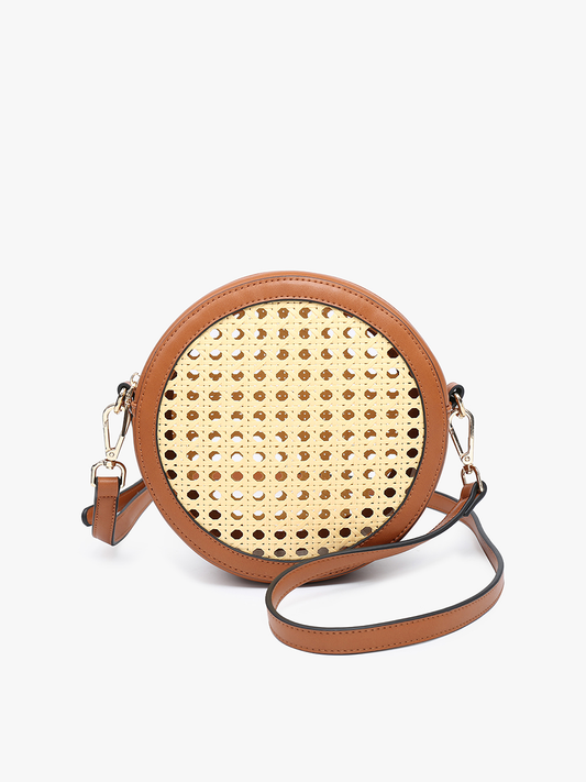 Rattan Circular Crossbody