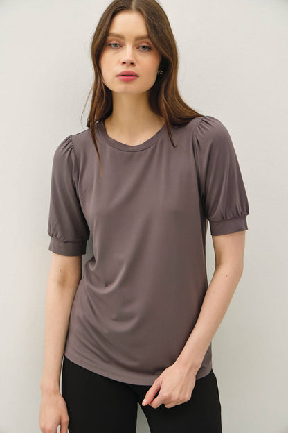 BAMBOO/MODAL ULTRA SOFT VOLUME SLEEVE BASIC TOP