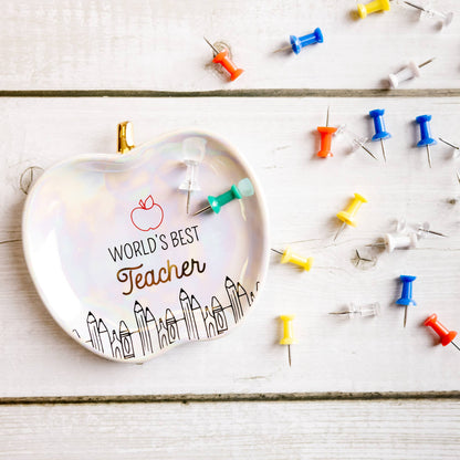 World's Best Teacher - 4" Keepsake Dish