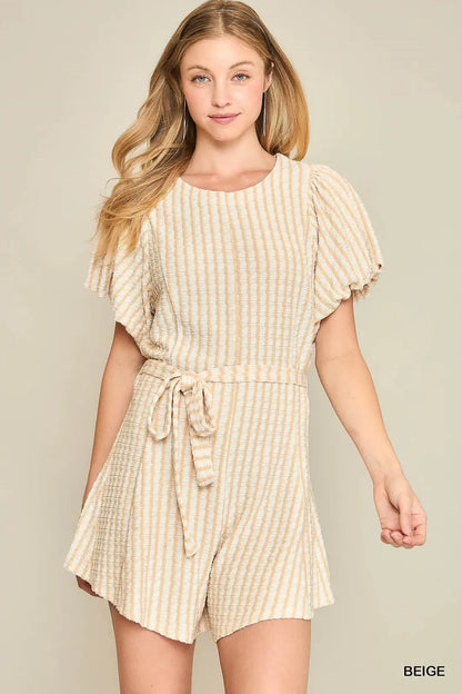 Knitted Stripped Romper