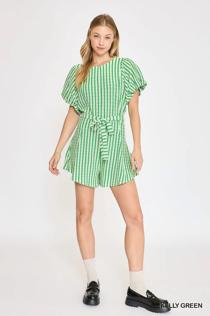 Knitted Stripped Romper