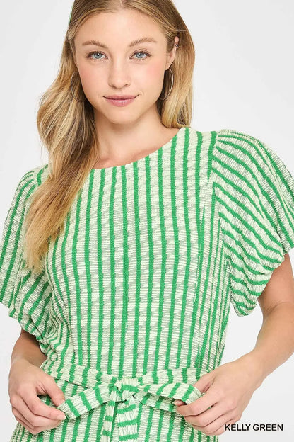 Knitted Stripped Romper