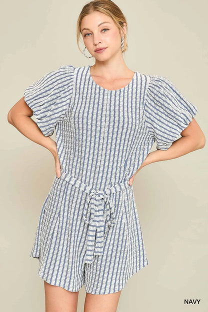 Knitted Stripped Romper