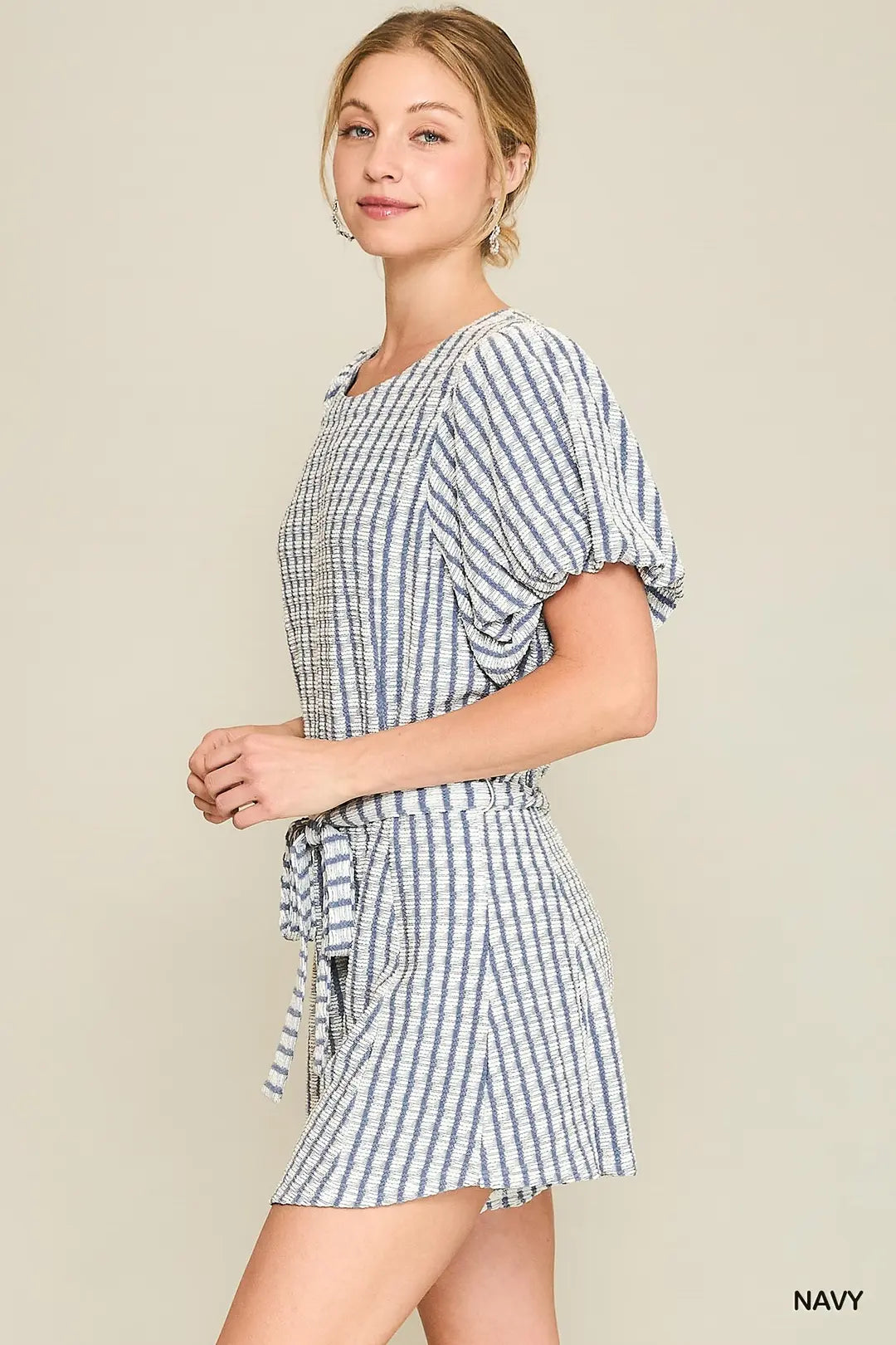 Knitted Stripped Romper