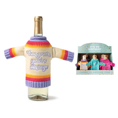 TLF It's Yo Birthday Wine & Bottle Sweater - Southern Sassy Boutique