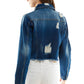 Ladies Distressed Denim Jacket