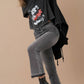 High Rise Crop Boot Denim