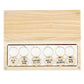 Gold Wine Charms in Pine Box - Wine Tasting Daily