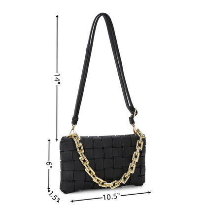 Kylie Chic Weave Crossbody Bag