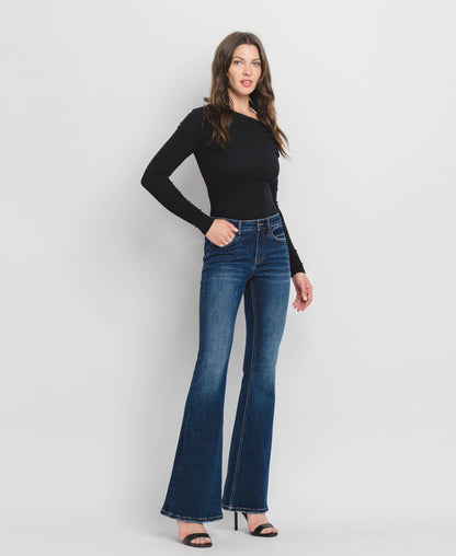 MID RISE SUPER FLARE JEANS - Southern Sassy Boutique
