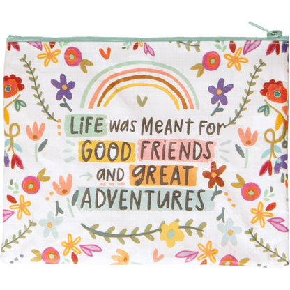 Good Friends And Great Adventures Zipper Pouch