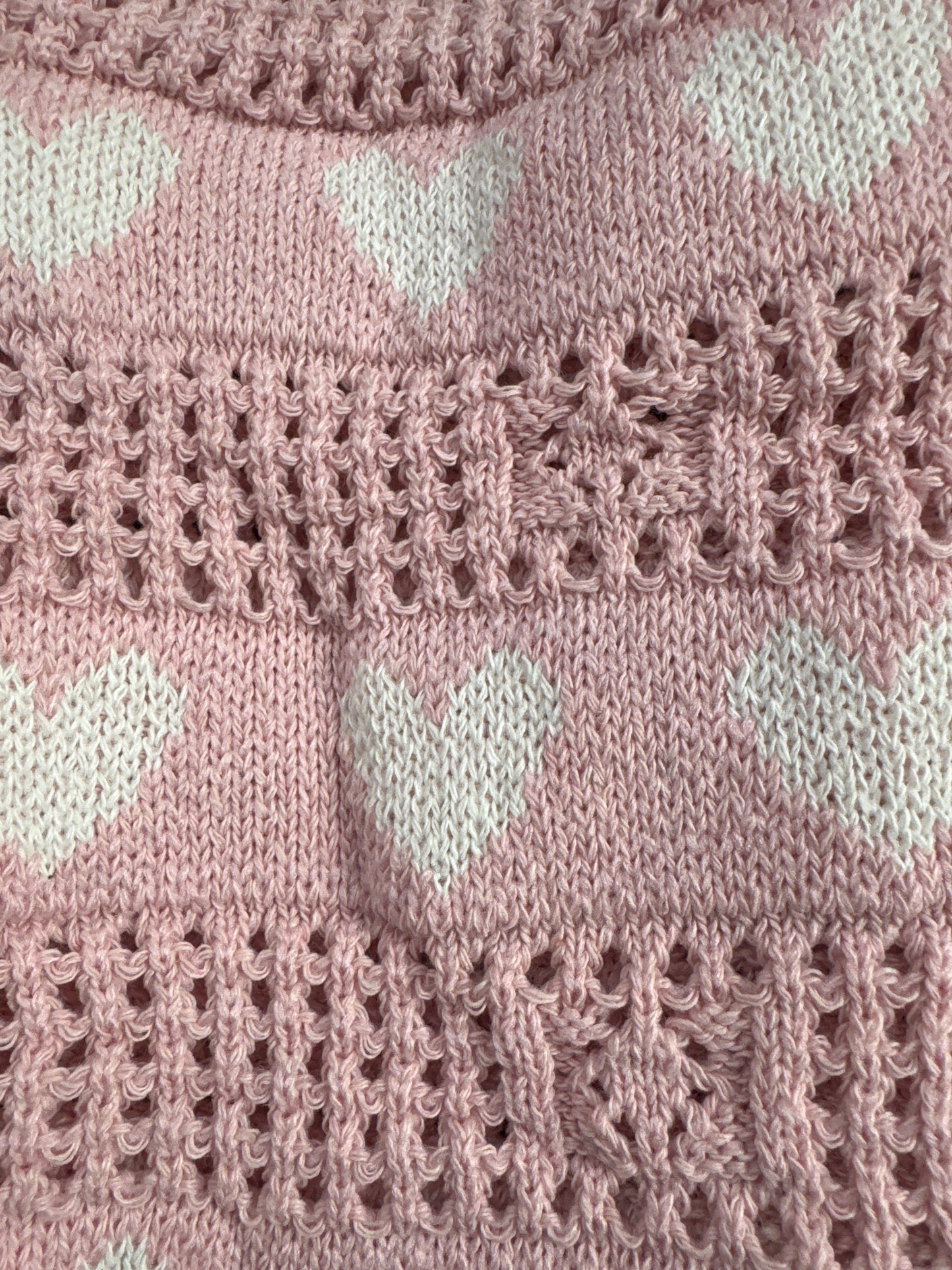 Heart Crochet Tote Bag