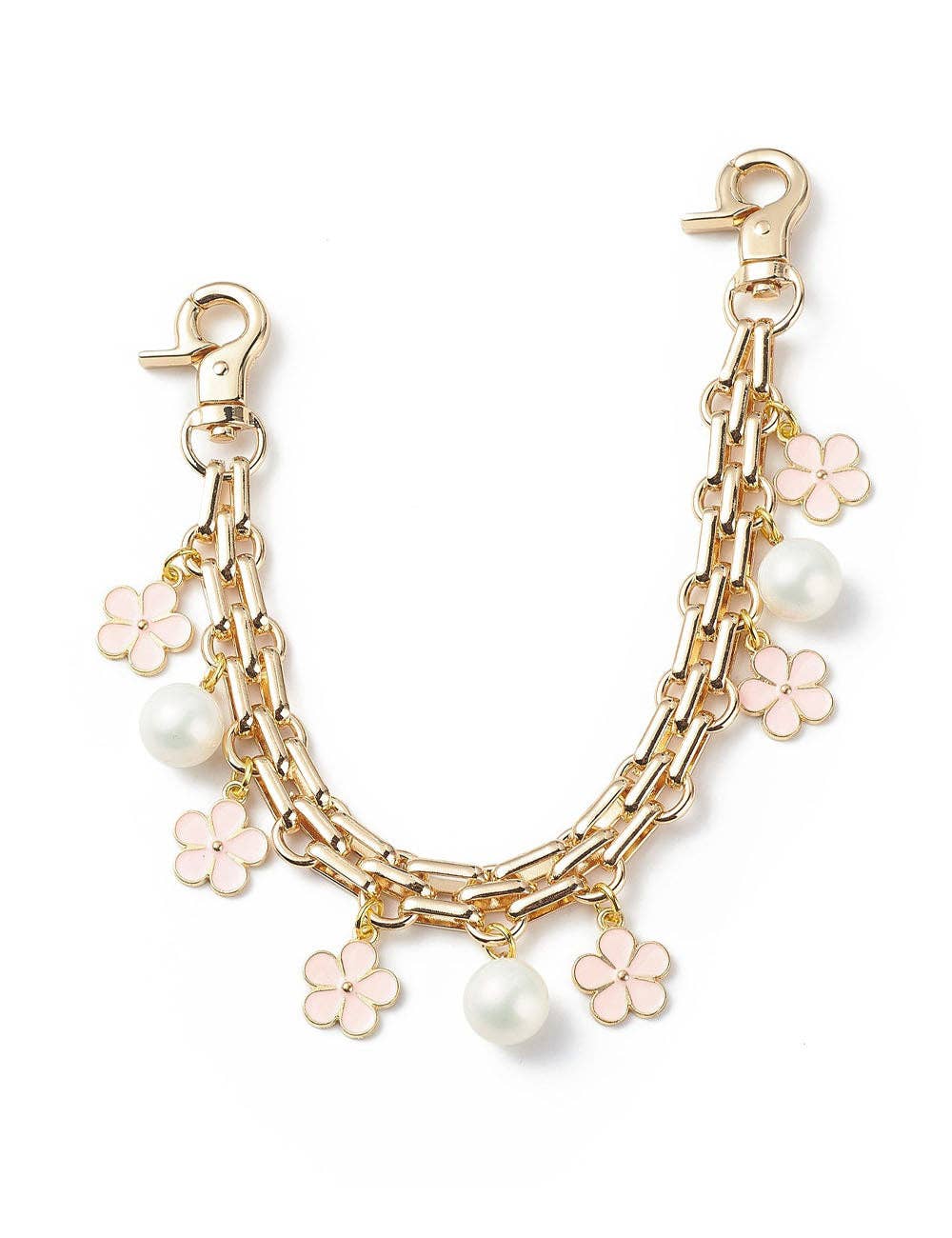 Elegant Pearl Flower Pendant Bag Extender Chain DP25H629