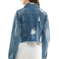 Ladies Distressed Denim Jacket