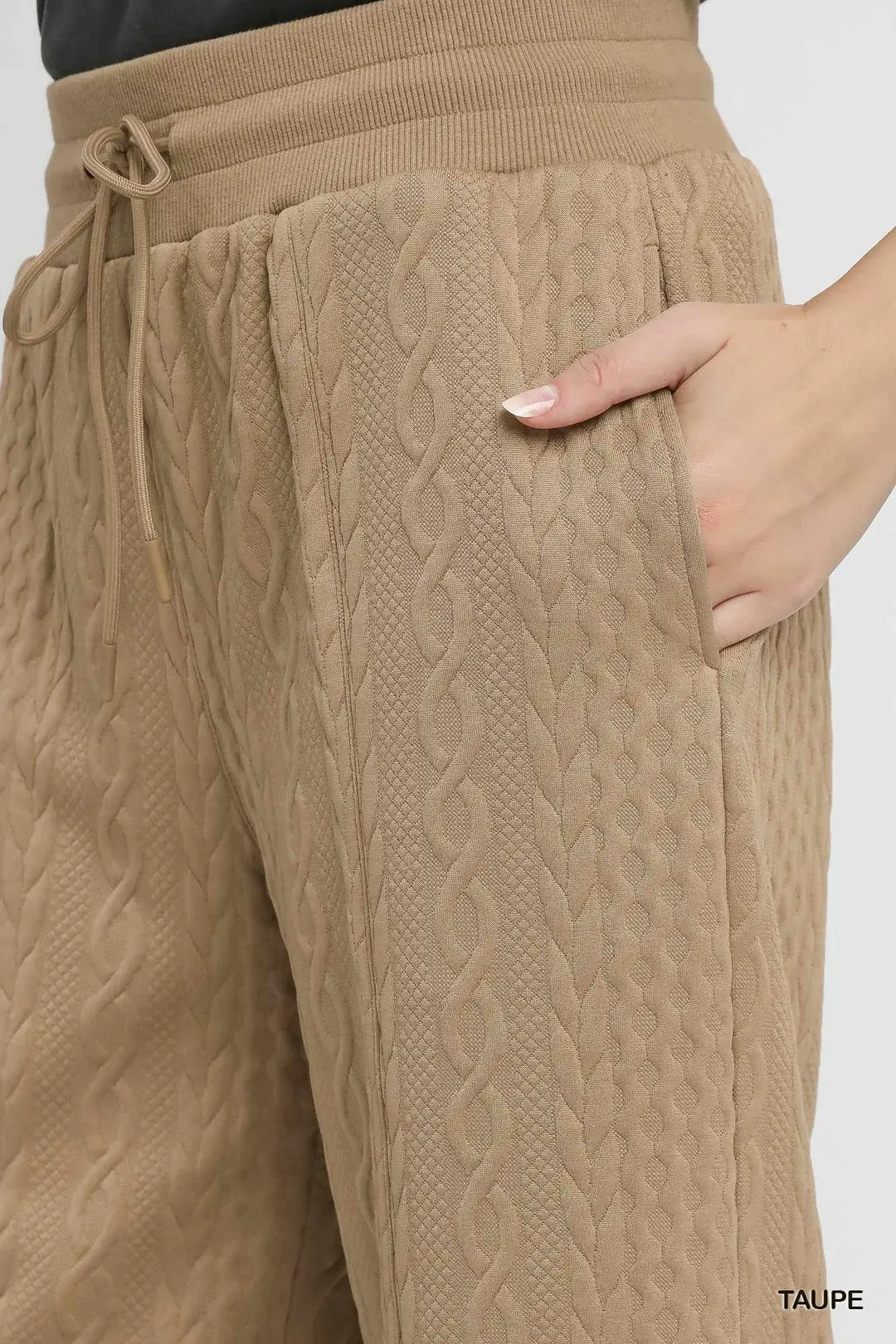 Cable Knit Wide Leg Pant
