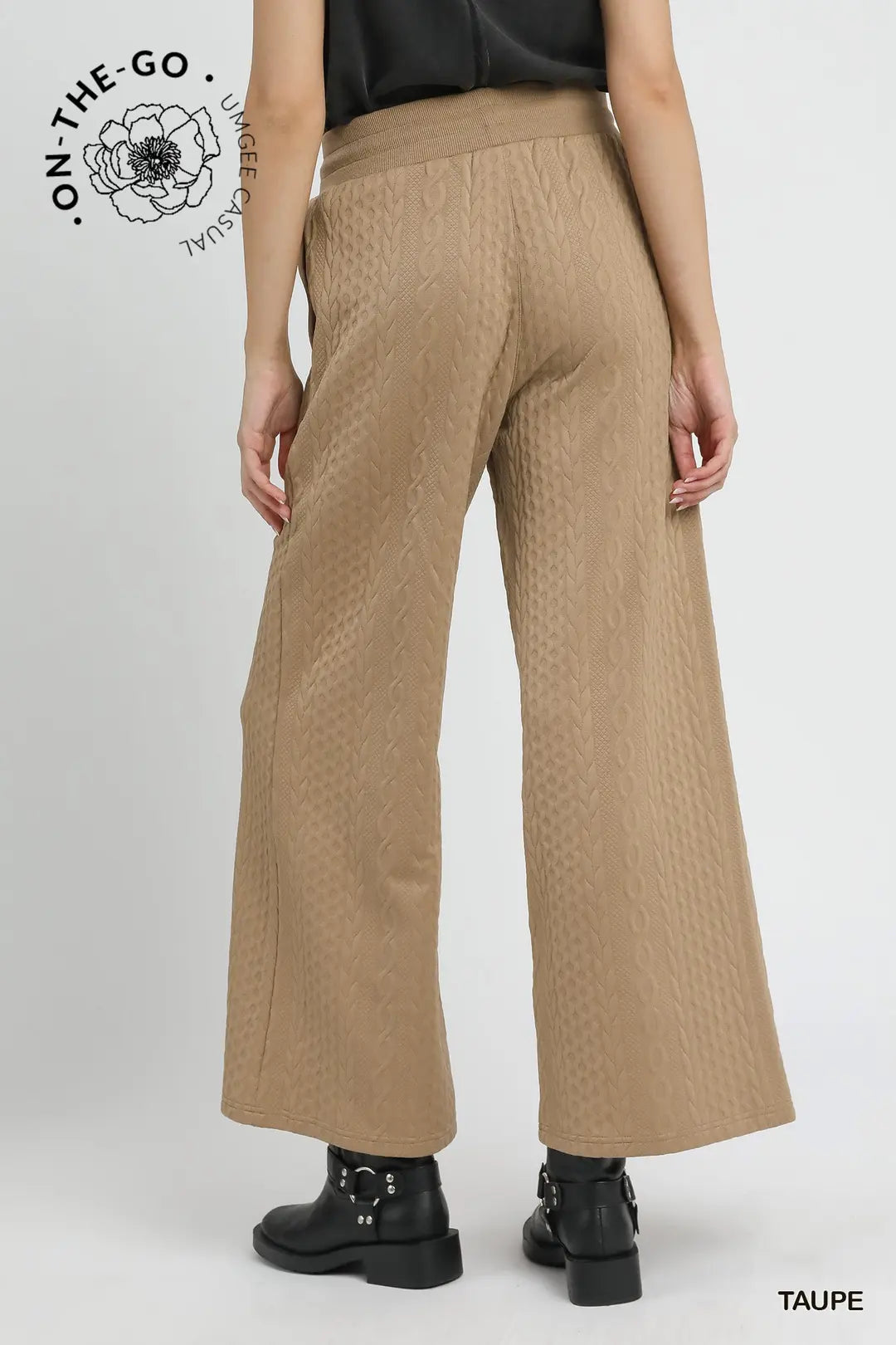Cable Knit Wide Leg Pant