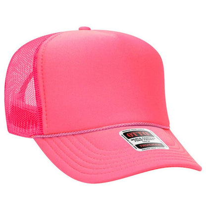 Solid Color OTTO 5-Panel Foam Mesh Back Trucker Hat - Southern Sassy Boutique