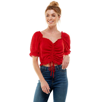 BLOOM DRAWSTRING PUFF TOP