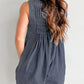 Sleeveless Top & Shorts Denim Jumpsuit