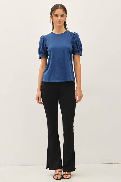 COTTON JERSEY PUFF SLEEVE T-SHIRTS